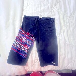 SOLD Men’s TYR Jammer patriot all over red white blue Swimsuit sz32
